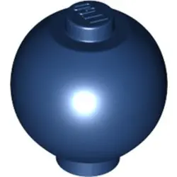 Dark Blue Brick, Round 2 x 2 Sphere with Stud / Robot Body