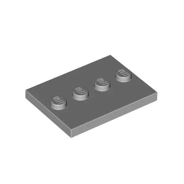 PLATE 3X4 WITH 4 KNOBS