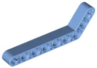 Medium Blue Technic, Liftarm, Modified Bent Thick 1 x 9 (7 - 3)