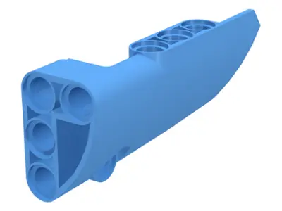 Medium Blue Technic, Panel Fairing # 4 Small Smooth Long, Side B