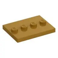 PLATE 3X4 WITH 4 KNOBS