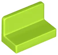 Lime Panel 1 x 2 x 1 with Rounded Corners