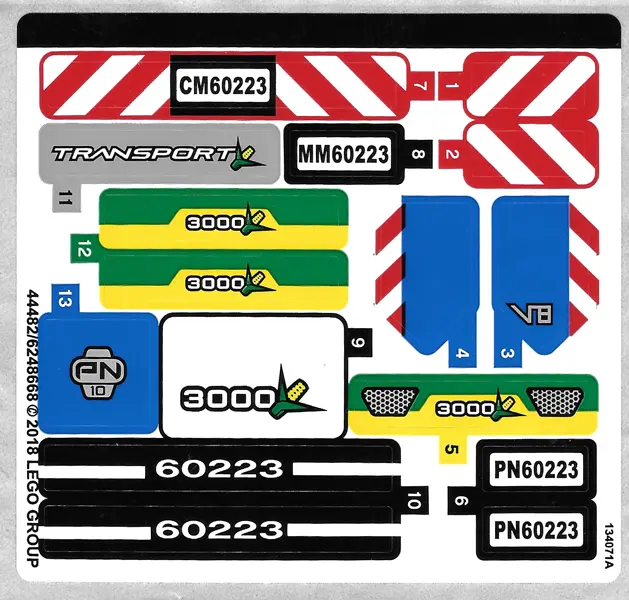 Sticker Sheet for Set 60223 - (44482/6248668)