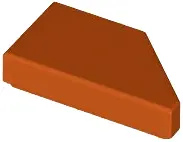 Orange Tile, Modified 1 x 2 Wedge Left