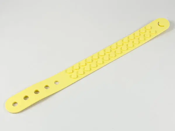 Bright Light Yellow Bracelet with 2 x 14 Studs and 5 Holes