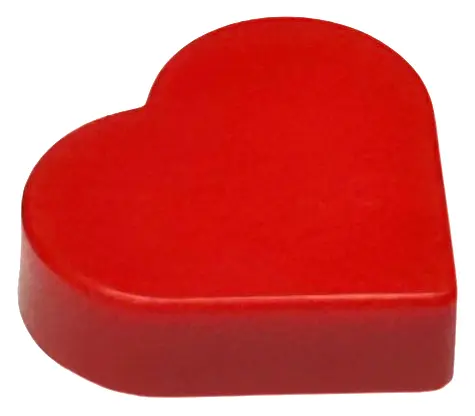 Red Tile, Round 1 x 1 Heart
