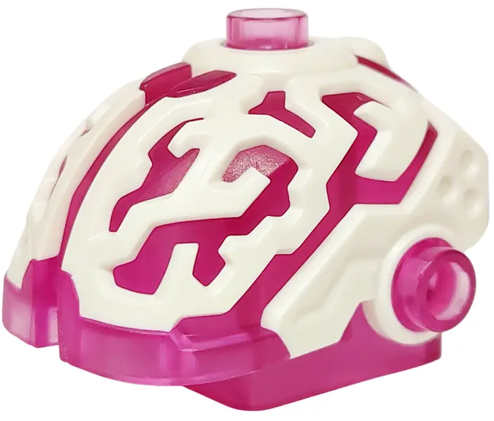 Pink Minifigure, Head, Modified Alien Cyber Brain with Molded White Fissures Pattern