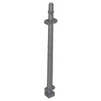Dark Bluish Gray Boat, Mast 2 x 2 x 20 with Holes and Axle Hole (x Shape / + Orientation)
