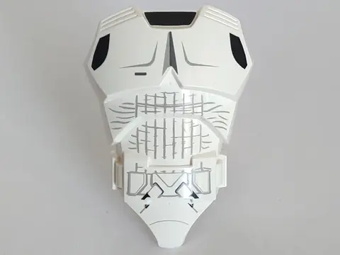 White Large Figure Torso with SW Scout Trooper Armor Pattern