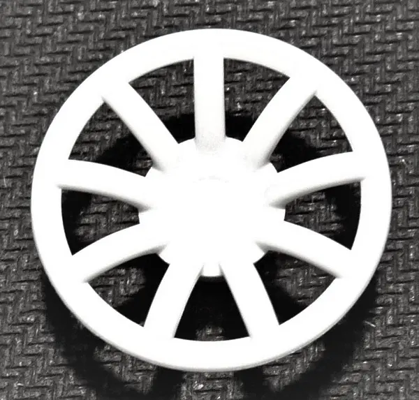 White Wheel Cover 9 Spoke - 24mm D. - for Wheels 55982 and 56145