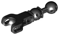 Black Hero Factory Arm / Leg with Ball Joint on Axle and Ball Socket and Pin Hole