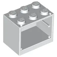 White Container, Cupboard 2 x 3 x 2 - Solid Studs