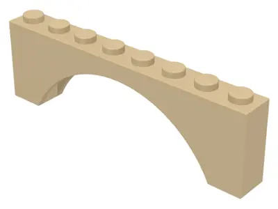 Tan Arch 1 x 8 x 2