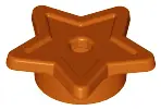 Dark Orange Plate, Round 1 x 1 with Star and Small Pin Hole