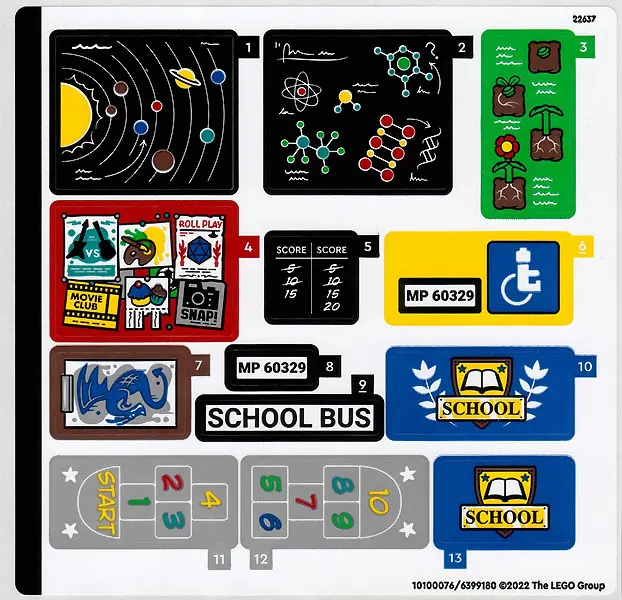Sticker Sheet for Set 60329 - (10100076/6399180)