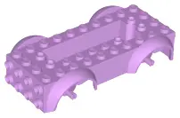 Medium Lavender Vehicle, Base 5 x 10 x 2 1/2 with Mudguards and 2 x 6 Recessed Center with 3 Holes w