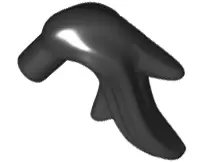 Black Minifigure, Plume Feather Ponytail