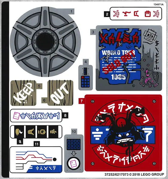Sticker Sheet for Set 70640 - (37252/6217073)