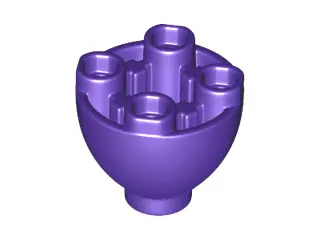 Dark Purple Brick, Round 2 x 2 Dome Bottom with Studs