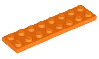 Orange Plate 2 x 8
