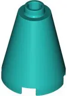 Turquoise Cone 2 x 2 x 2 - Open Stud