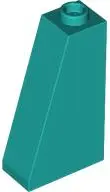 Turquoise Slope 75 2 x 1 x 3 - Hollow Stud
