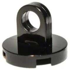 Black Tile, Round 2 x 2 with Lifting Ring Thin