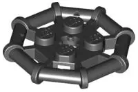 Black Plate, Modified 2 x 2 with Bar Frame Octagonal