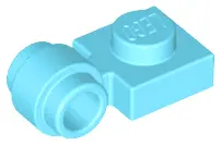 Medium Azure Plate, Modified 1 x 1 with Light Attachment - Thick Ring