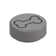 FLAT TILE 1X1, ROUND, NO. 222