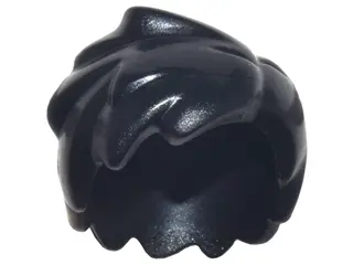 Black Minifigure, Hair Short Tousled with Side Part and Lock Sticking Up