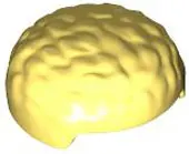 Bright Light Yellow Minifigure, Hair Male, Just on Top