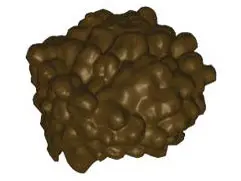 Dark Brown Minifigure, Hair Coiled and Mid-Length Sides