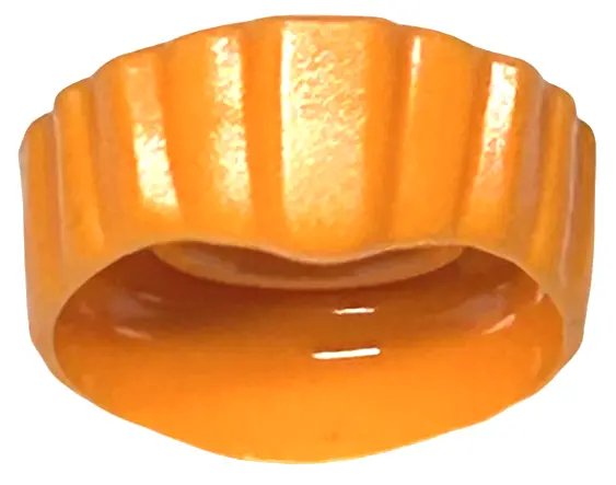 Orange Minifigure, Hair Flat Top with Straight Even Sections