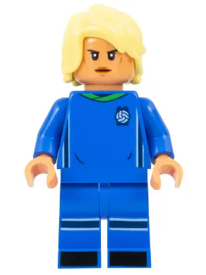 Soccer Player, Female, Blue Uniform, Nougat Skin, Bright Light Yellow Hair