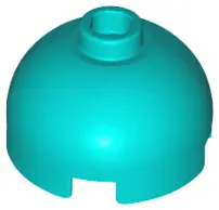 Dark Turquoise Brick, Round 2 x 2 Dome Top