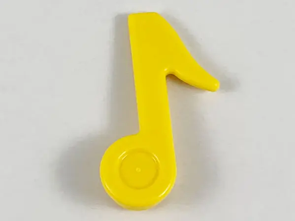 Yellow Minifigure, Utensil Trolls Eighth Note (Quaver)