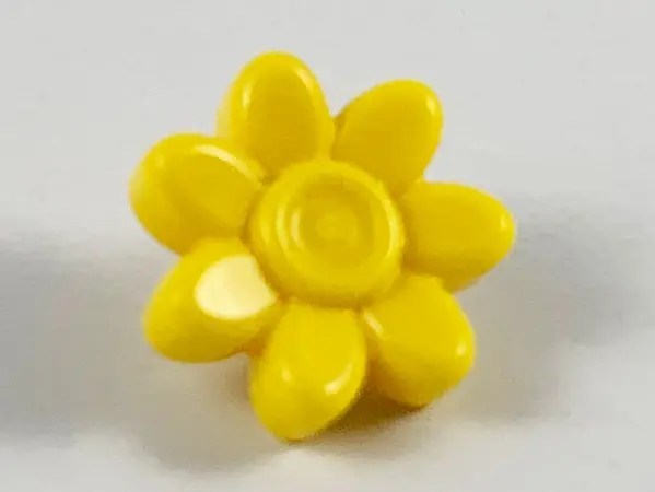 Yellow Minifigure, Utensil Trolls Flower, 7 Petals and Pin