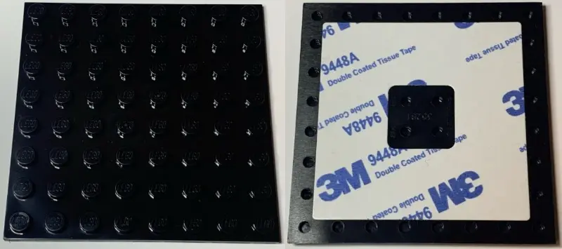 Black Plate, Modified 8 x 8 with Double-Sided Adhesive Tape on Back