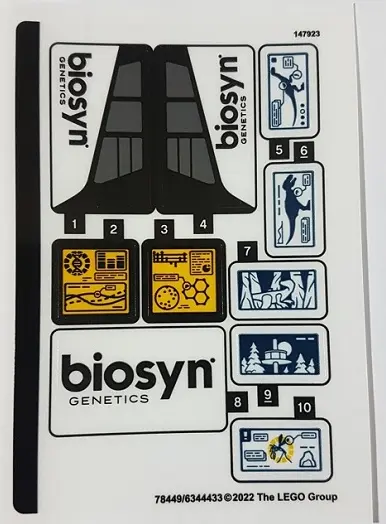 Sticker Sheet for Set 76949 - (78449/6344433)