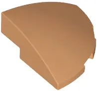 Nougat Slope, Curved 3 x 3 Corner Round
