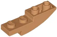 Nougat Slope, Curved 4 x 1 Inverted