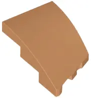 Nougat Wedge 3 x 2 Left No Studs