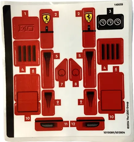 Sticker Sheet for Set 76934 - (10110089/6513804)
