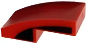 Red Slope, Curved 2 x 1 x 2/3 with Black Curved Stripe Pattern on Both Sides