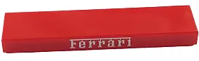 Red Tile 1 x 4 with Silver Ferrari Logo Pattern