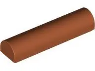 Dark Orange Slope, Curved 1 x 4 x 2/3 Double