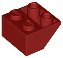Dark Red Slope, Inverted 45 2 x 2 with Flat Bottom Pin