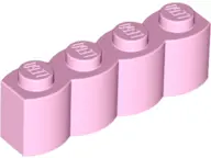 Bright Pink Brick, Modified 1 x 4 with Log Profile