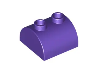 Dark Purple Slope, Curved 2 x 2 Double with 2 Hollow Studs